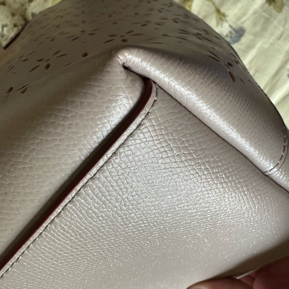 Coach Brown Laser-Cut Tote Bag - Picture 8 of 12